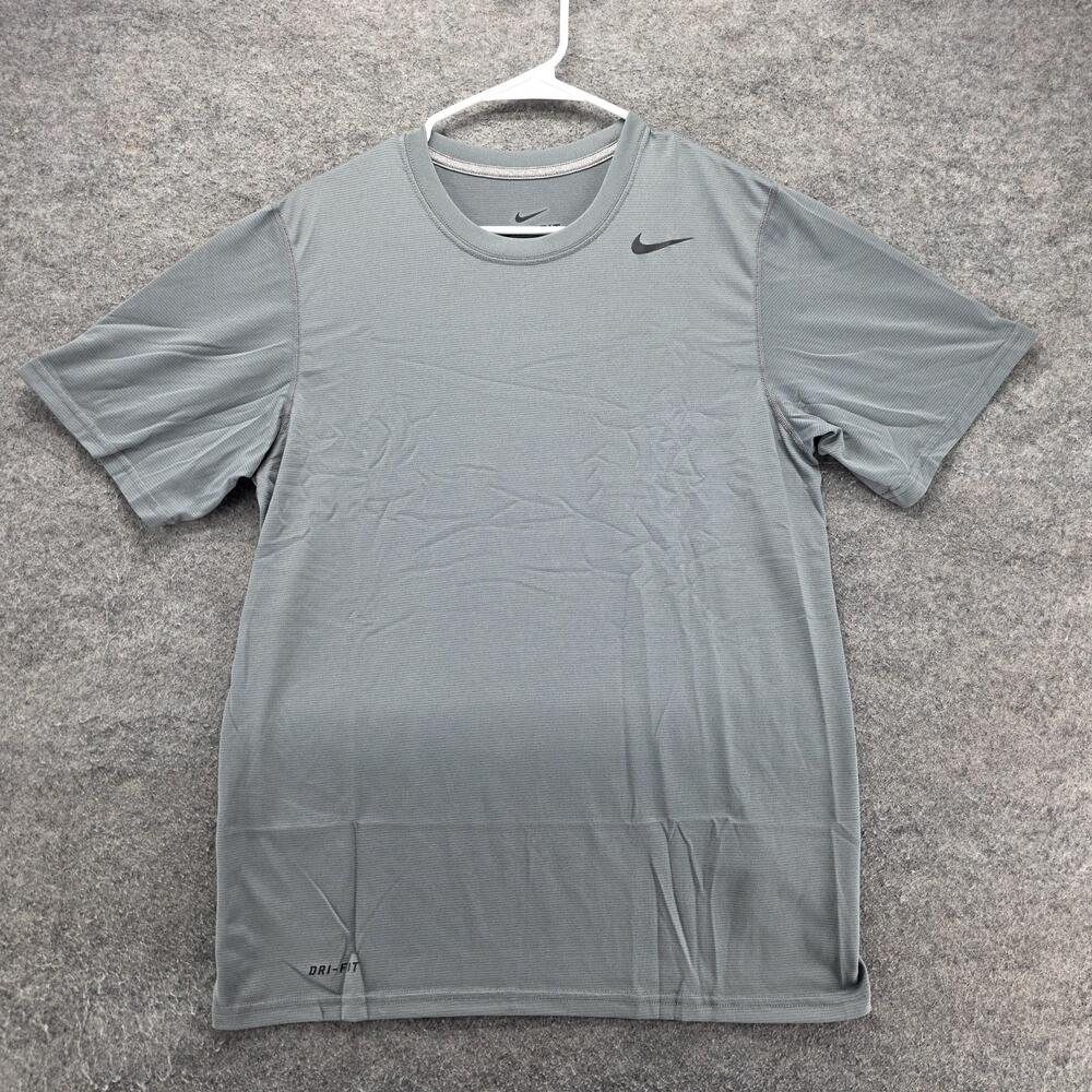 Nike Shirt Mens S Gray Short Sleeve Dri-FIT Crew Neck Moisture Wicking Tagless